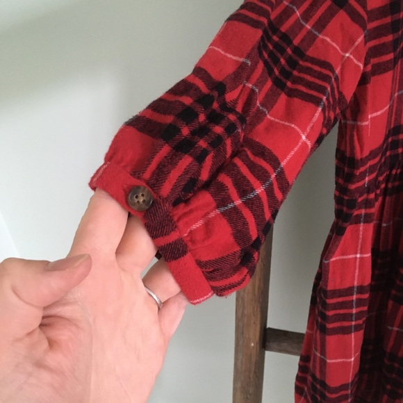 Hanna Andersson Christmas Holiday Red Plaid Dress - Picture 4 of 5